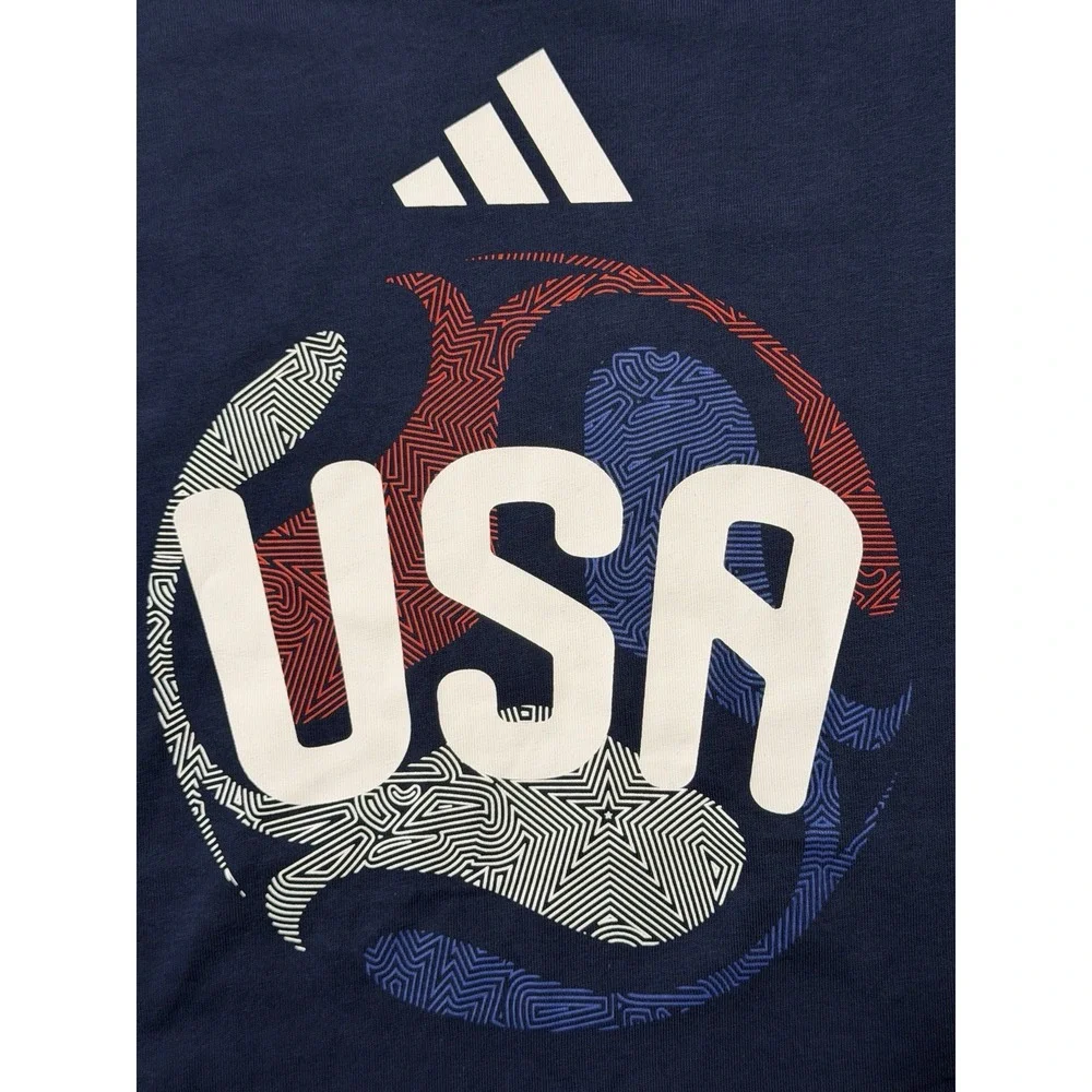 Adidas USA FIFA World Cup 2026 OLP Tee Mens XL Navy Blue Soccer Shirt JZ8930